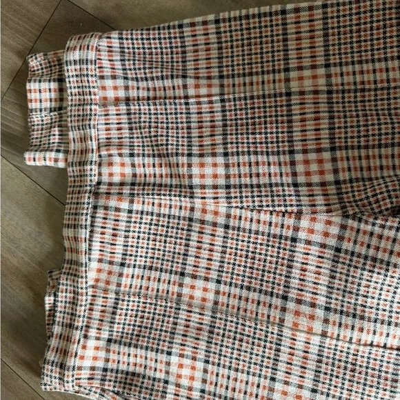 Free People Plaid Leggings in Cream and Black - Picture 15 of 16